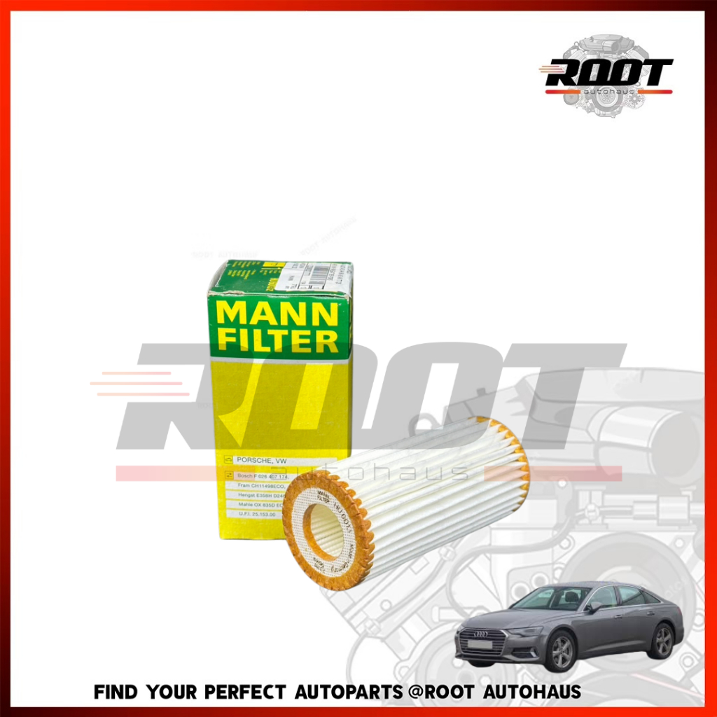 MANN กรองเครื่อง AUDI A3 A4 8K A5 TT Q5 8R / VW PASSAT B8 PORS เบอร์ HU6013Z