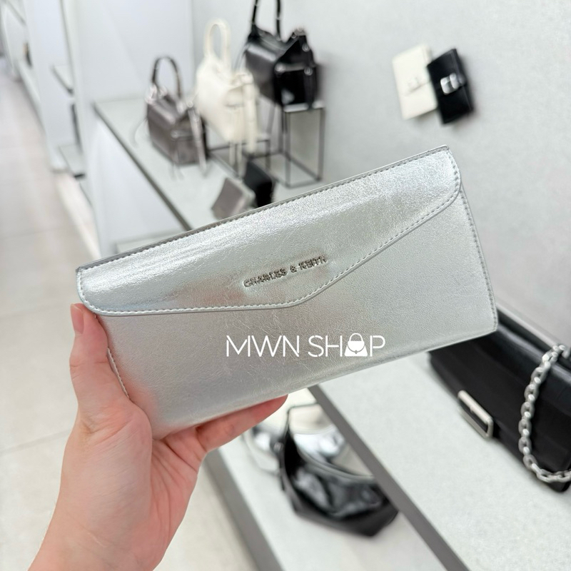 Charles&keith มีโค้ดลด30% Envelope Long Wallet กระเป๋าสตางค์ใบยาว ของแท้จากชอป