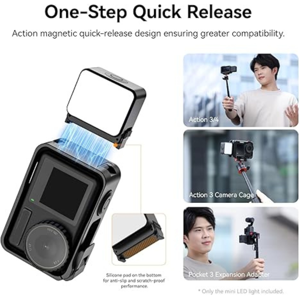 Ulanzi LM18 Mini LED Video Light ไฟเซลฟี่ มินิ LED สำหรับกล้อง DJI Osmo Action 4/3 และ Pocket 3