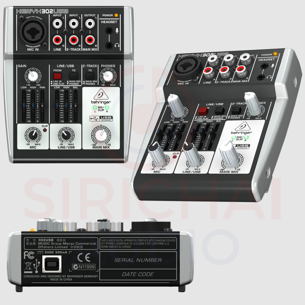 MIXER มิกเซอร์ Behringer รุ่น XENYX 302USB