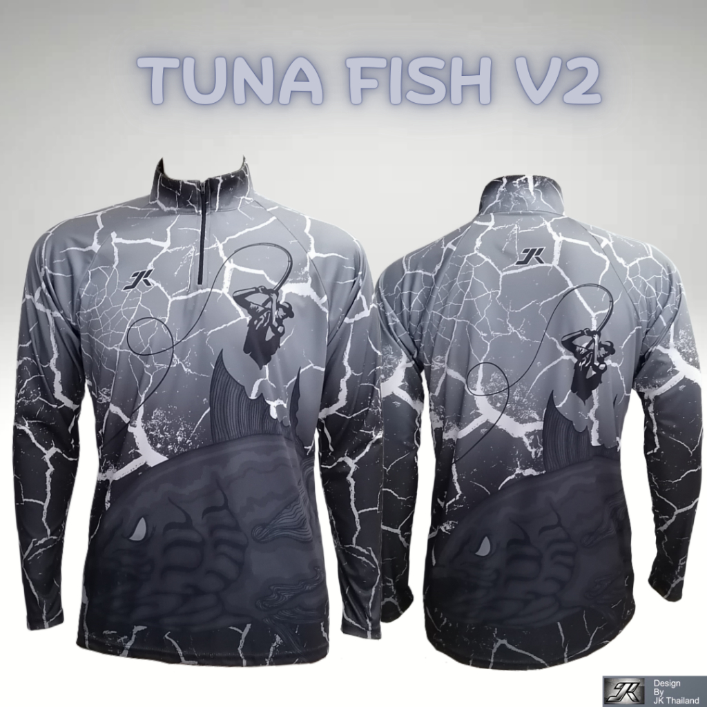 TUNA FISH V2 เสื้อตกปลาแขนยาว JK Thailand เสื้อกันยูวีป้องกันรังสี UV 80%