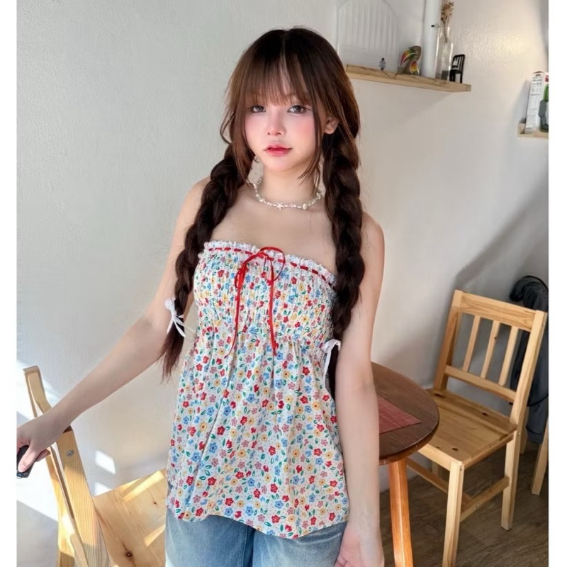 เสื้อเกาะอกลายดอก 🏷️Nusa Style