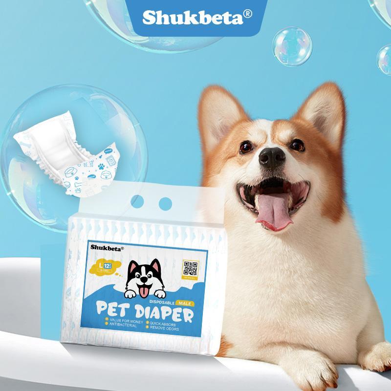 สุนัขเพศผู้ สุนัขเพศเมีย XXS-XL ผ้าอ้อมน้องหมา (12ชิ้น) มีหลายขนาดให้เลือก ผ้าอ้อมสุนัข เพศเมีย ผ้าอ้อมสัตว์เลี้ยง - รูปที่ 2