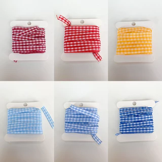 ♡ พร้อมส่ง | (5 หลา) Scott Ribbon โบว์ ริบบิ้น ลายสก็อต ขนาด 6 mm / 0.6 cm