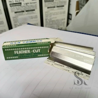 FEATHER - CUT ใบมีดโกนขนนกคมเดียวของแท้ (1กล่อง12ใบ)