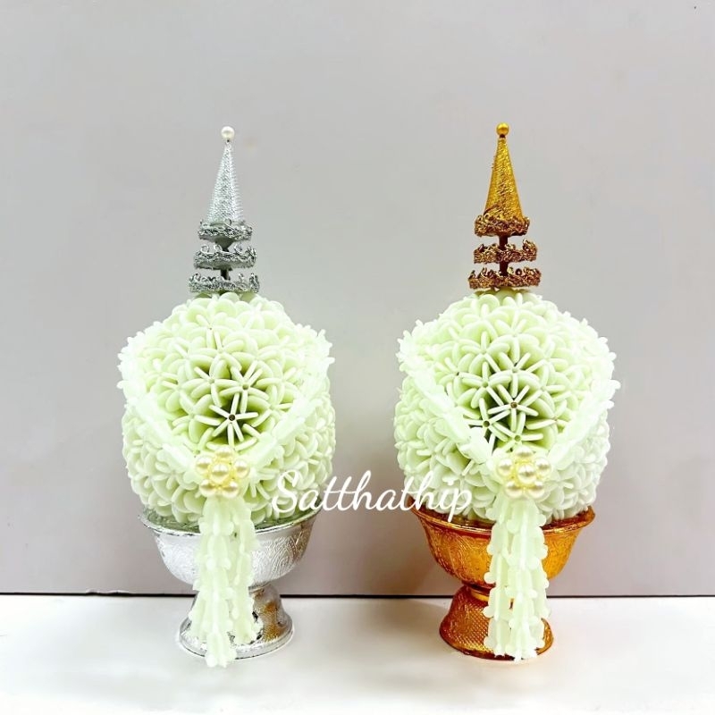 ฟรีค่าจัดส่ง l ราคาสินค้าเป็นคู่ พานพุ่ม พานพุ่มเงินทอง พานพุ่มสักการะ พานพุ่มดอกไม้ พานพุ่มดอกรัก แจกันดอกบัว แจกันบัว