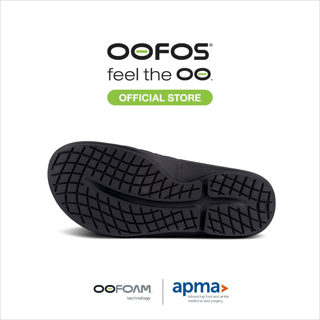 OOFOS OOahh Matte Black Sport Flex รองเท้าเพื่อการฟื้นฟู - รูปที่ 6