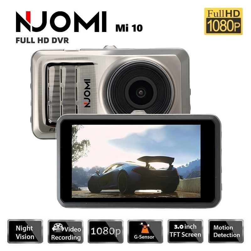 กล้องติดรถยนต์ Nuomi Mi10 FULL HD 1080p WDR G-Sensor Car Dash Cam ภาพคมชัด บันทึกวนทับอัตโนมัติ