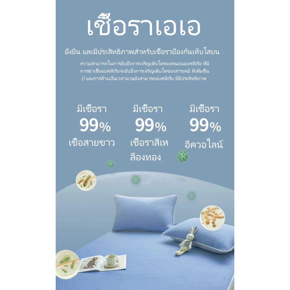 ชุดผ้าปูที่นอนผ้าไหมน้ำแข็งระบายอากาศ thumbnail 7