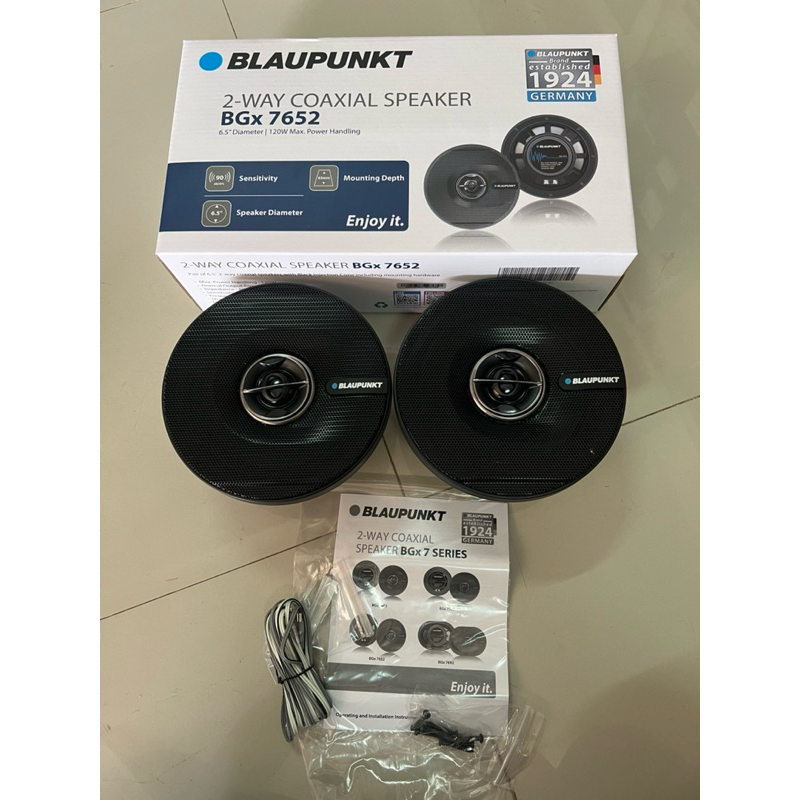 ราคาคู่ละ 895บาท  ลำโพงแกนร่วม 2ทาง 6.5“ ยี่ห้อ  Blaupunkt รุ่น BGX7652