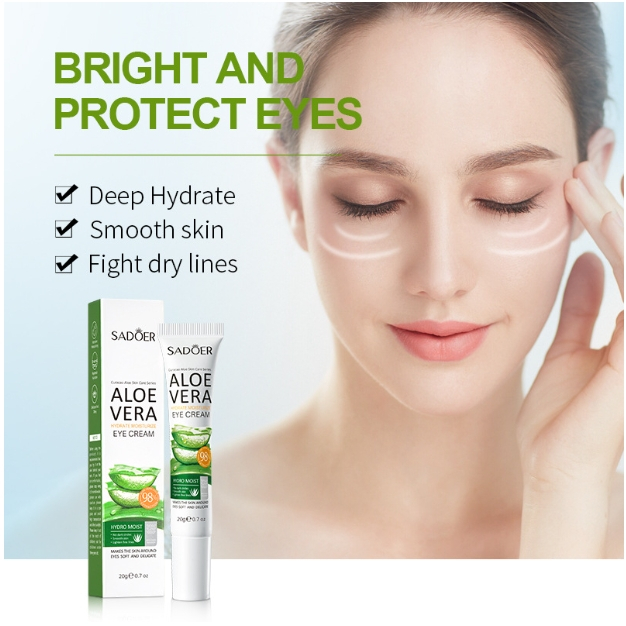 SADOER Aloe Vera Hydrate Moisturize Eye Cream ครีมบำรุงผิวรอบดวงตา ขนาด 20 กรัม