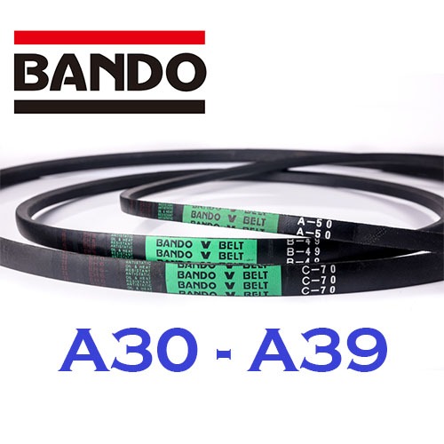 สายพาน BANDO V-BELT A30- A39 ร่อง A (12.7 มม.) สายพานร่องวี A30 A31 A32 A33 A34 A35 A36 A37 A38 A39 *มีครบทุกขนาด*