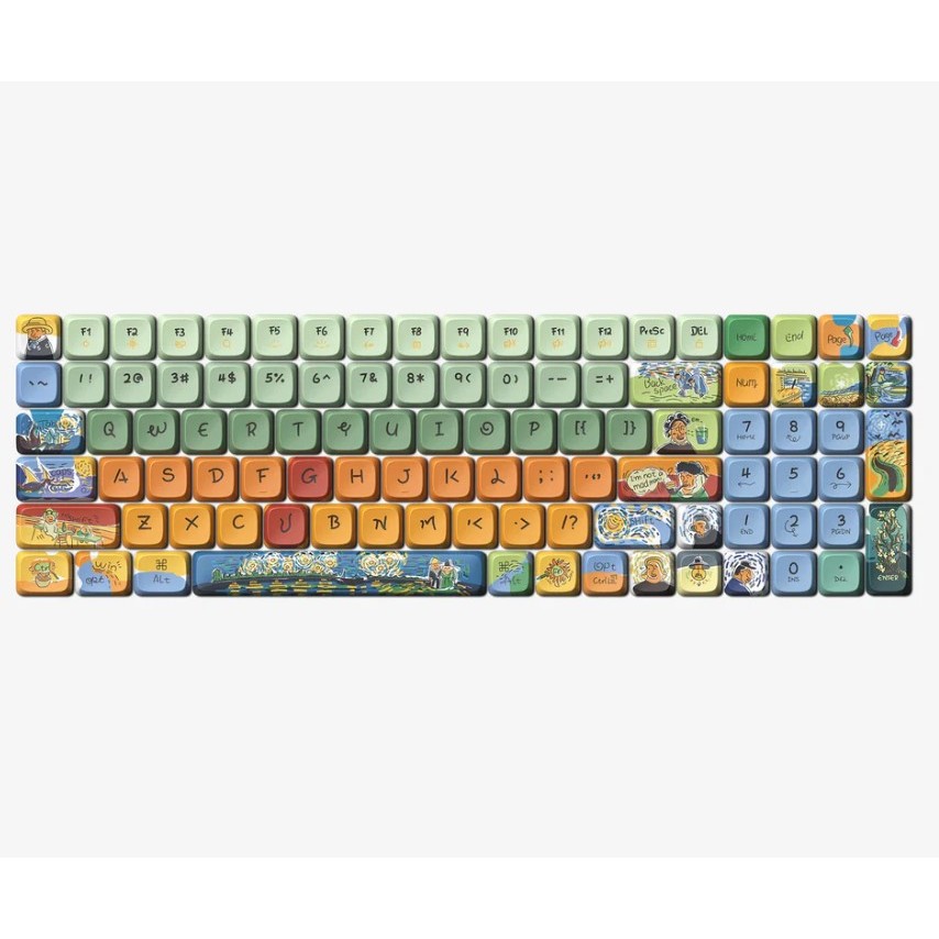 [โค้ดคุ้มลด 20%] Lofree Flow Keycap Series Dye-sub PBT Keycaps คีย์แคป Low profile Mechanical keyboard