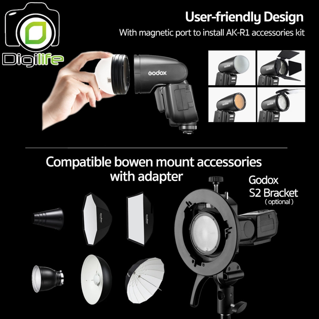 Godox Flash V1Pro -TTL HSS 2980mAh - รับประกันศูนย์ Godox Thailand 3ปี / Digilife Thailand