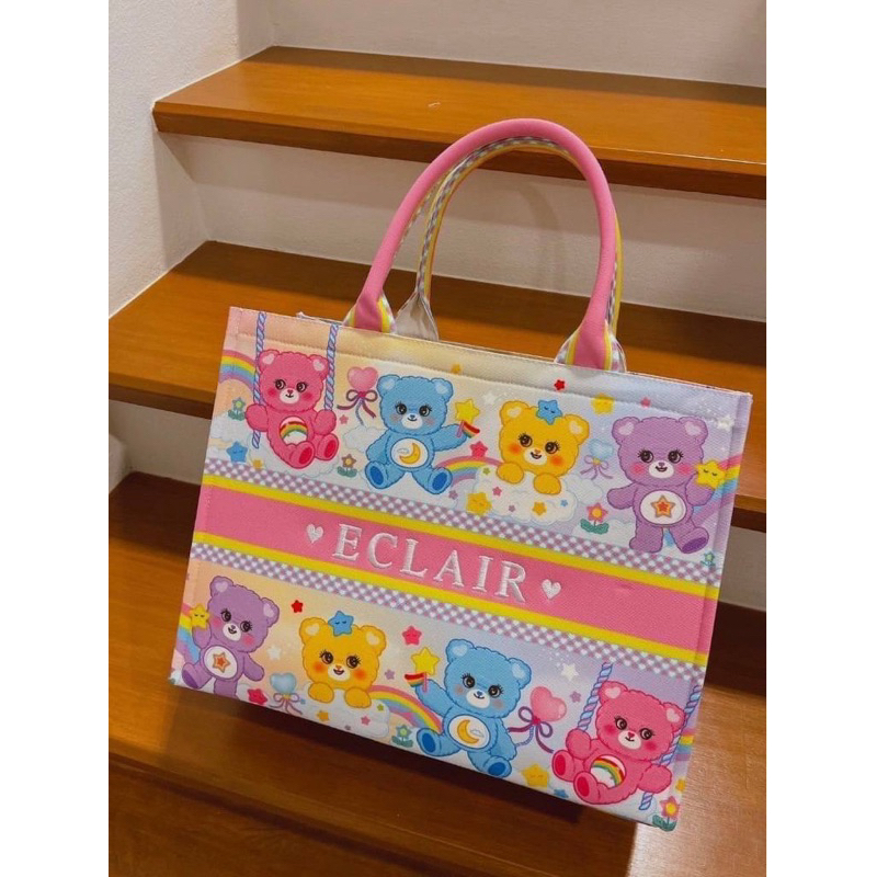 ❤️ #สินค้าพร้อมส่ง   กระเป๋าCarebear Lady กระเป๋าแคร์แบร์ ทรงเหลี่ยม น่าร๊ากกสดใส ใบใหญ่ฝุด งานมีซิป มีสายสะพาย