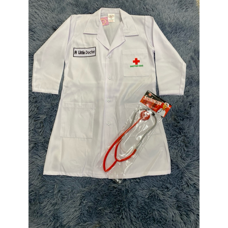 ชุดกาวน์สำหรับหมอชาย+หญิง สำหรับเด็กอายุ 4-9 ปี