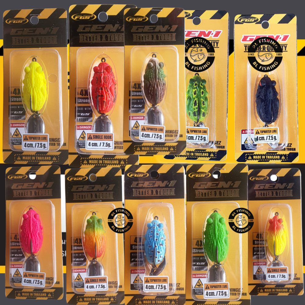 กบยาง เจนวัน Gen1รุ่นปรับปรุงใหม่ ชุดตัวเบ็ด FGS+ จาก FISHINGEZ