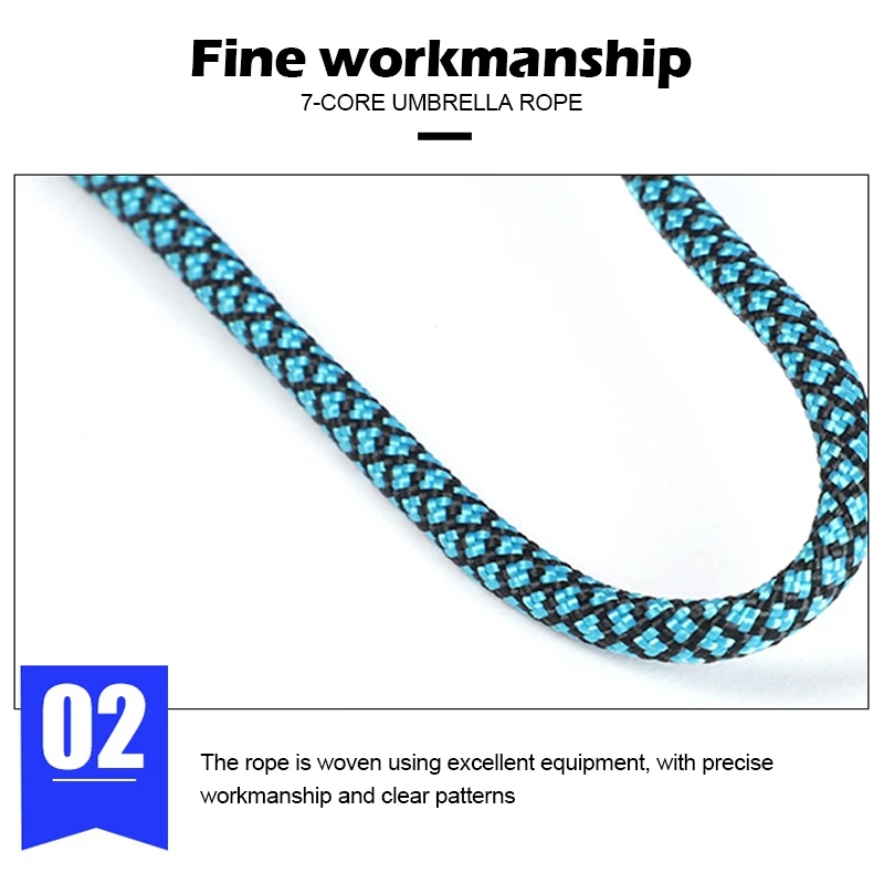 เชือกเต็นท์ เชือกปีนเขา 50 ม.x4 มม. สำหรับเดินป่า ตั้งแคมป์ ใช้ผูกเอนกประสงค์ รัดสิ่งของ (พร้อมส่งค่ะ) G3173 - รูปที่ 3