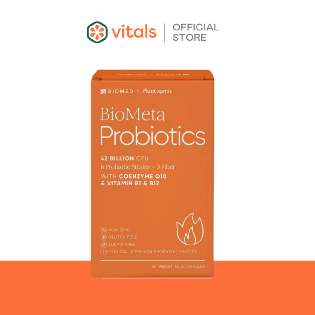 BioMed BioMeta Probiotics ไบโอเมต้า โพรไบโอติกส์ เร่งการเผาผลาญ ลดคลอเรสตอรอล 30 แคปซูล / กล่อง