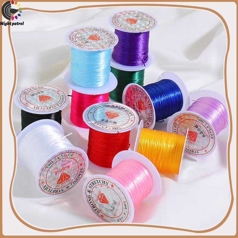 ไหมยืด เอ็นยืดร้อยลูกปัด สายคริสตัล เอ็นยืดตราเพชร ，ม้วนใหญ่เชือกลูกปัดใส(1 ม้วน / แพ็ค 0.1mm*10M/50M)