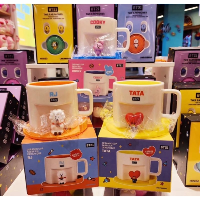 Miniso แก้วเชรามิคBT21 แก้วBT21มีของพร้อมส่งครบทุกแบบ ลิขสิทธิ์แท้