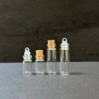 พร้อมส่งทันที ขวดแก้วจิ๋ว ฝาก๊อก จุกไม้คอร์ก จุกยาง เลือกได้ ขนาด1ml 2ml (ราคาต่อชิ้น)
