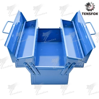 Tensfox กล่องใส่อุปกรณ์ช่าง Tool Box ที่เก็บเครื่องมือ กล่องเก็บเครื่องมือ ขนาด14นิ้ว 2/3 ชั้น (สีน้ำเงิน) พร้อมหูหิ้ว