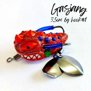 กบยาง กัสจัง 3.5cm 6g *พร้อมส่ง* ตกปลาช่อน Hook #1 เหยื่อล่อปลาช่อน ตัวเล็ก จับติดง่าย กันสวะ