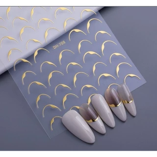 K2.สติ๊กเกอร์โค้ง ช่วยงาน French Nails เพนท์ปลายเล็บ ให้ดูโดดเด่นมากยิ่งขึ้น มีกาวในตัว สะดวกม๊ากกก