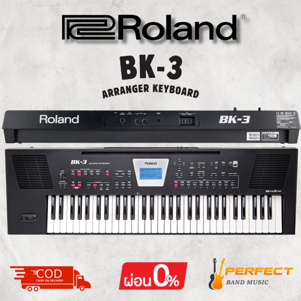คีย์บอร์ดไฟฟ้า Roland BK-3 Arranger Keyboard Keys:61 [ผ่อน 0% 10เดือน]