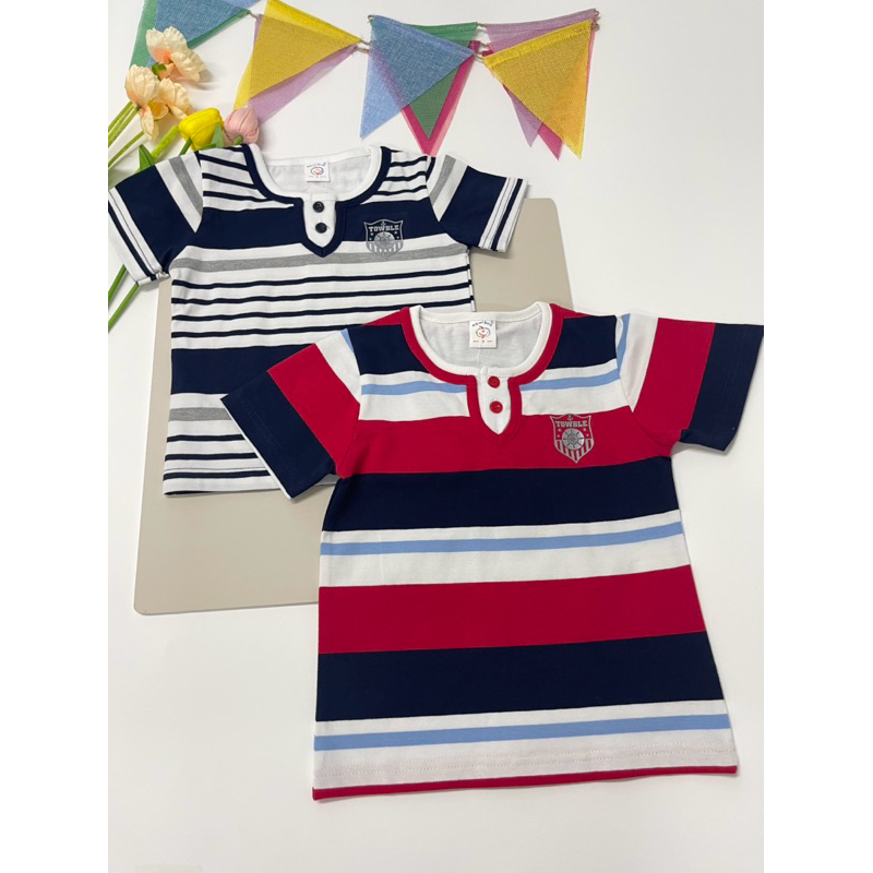 S15พร้อมส่ง🇹🇭🔥มี2สี❤️เสื้อโปโลเด็กผ้าCotton สวยตรงปก มีไซส์90-140