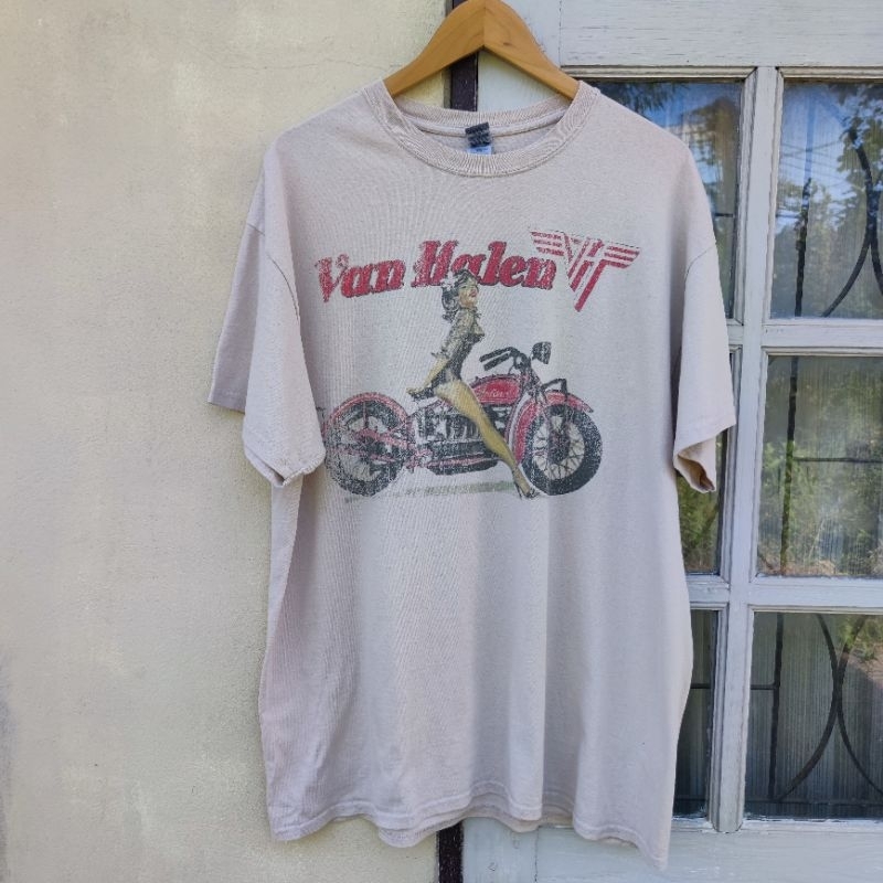 เสื้อยืด Van Halen Biker Pin - Up T Shirt