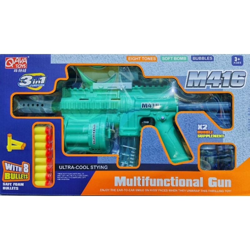 ปืนเนิฟ3in1 Gatling Bubble Gun