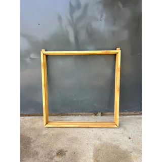 หน้าต่างบานคู่ 50x100 cm 2 บาน+ วงกบ 100x100 cm ทำจากไม้สักแท้ หน้าต่างบานทึบ หน้าต่างสายฝน