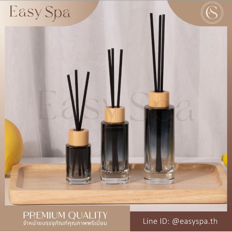ขวดดิฟฟิวเซอร์ ห่วงไม้ไผ่แท้ 15ml 30ml 50ml Diffuser Bottle Reed Stick Fibre Stick Wood Stick