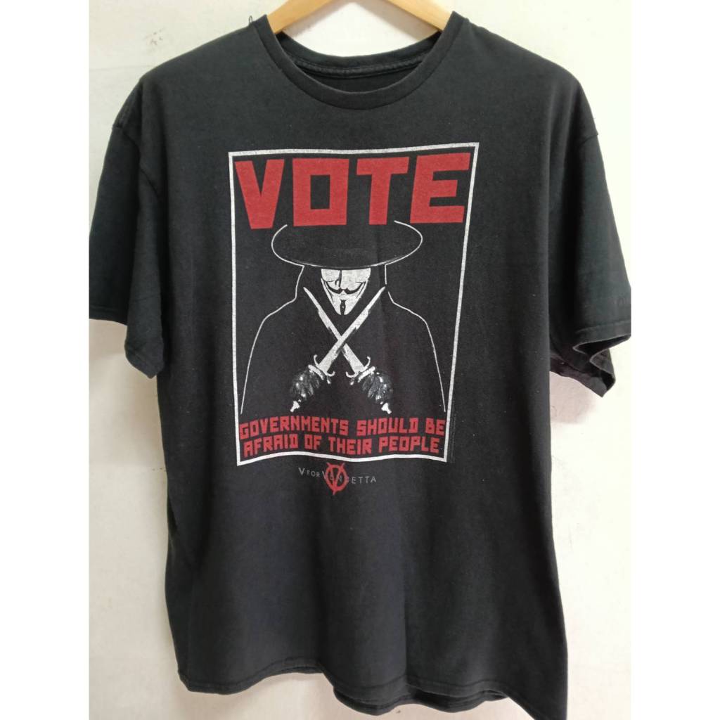 เสื้อ V for vendetta ภาพยนตร์การ์ตูน Book promo