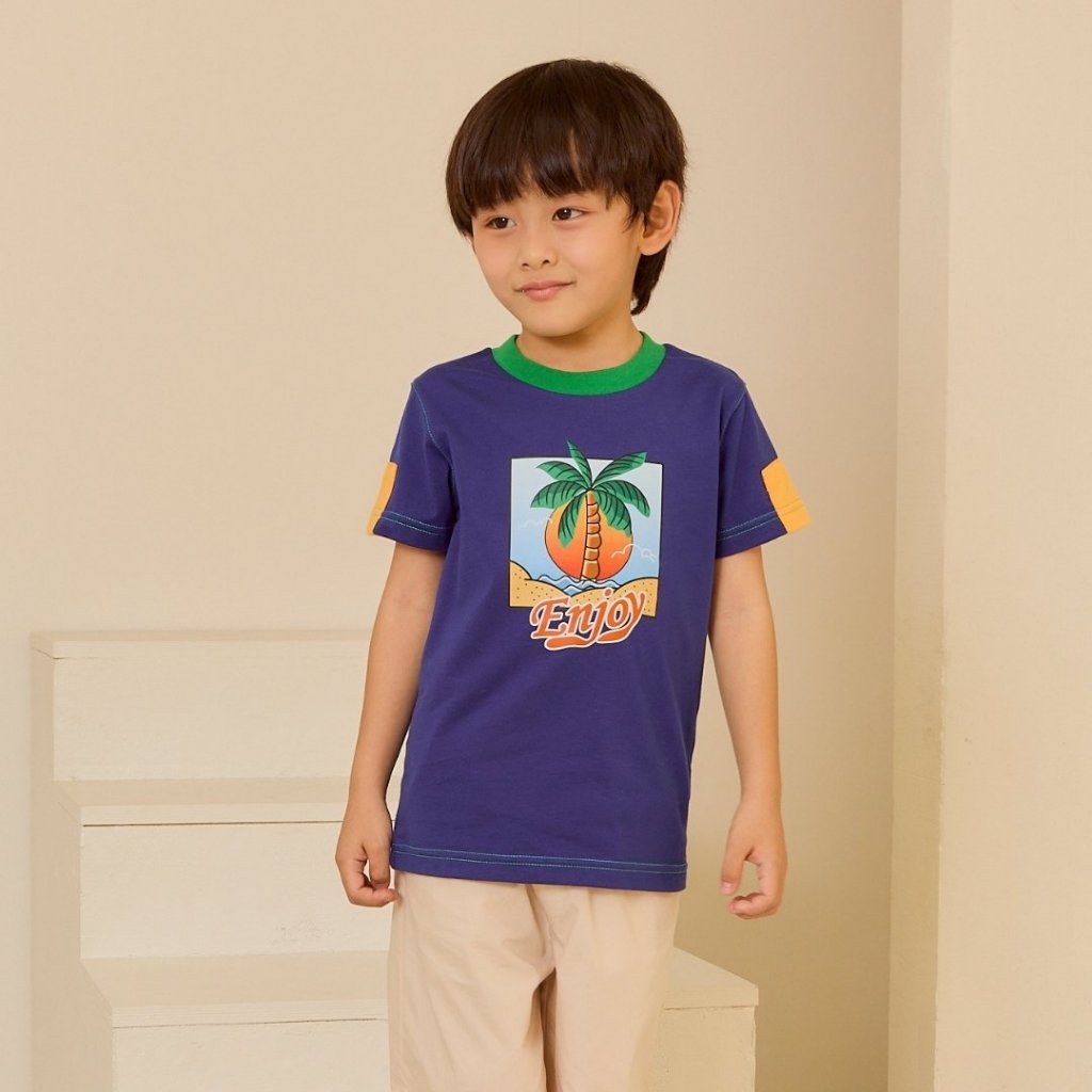 e'clat เสื้อยืด เสื้อเด็กผู้ชาย 1-6ปี มีกระดุมคอไหล่เฉพาะ12M-2Y ผ้าcotton100% ผ้ายืด เนื้อนิ่ม 9069