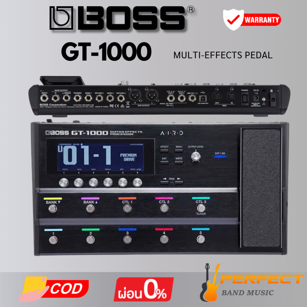 มัลติเอฟเฟค BOSS GT-1000 Guitar Multi-effects Pedal [ผ่อน 0% 10เดือน]