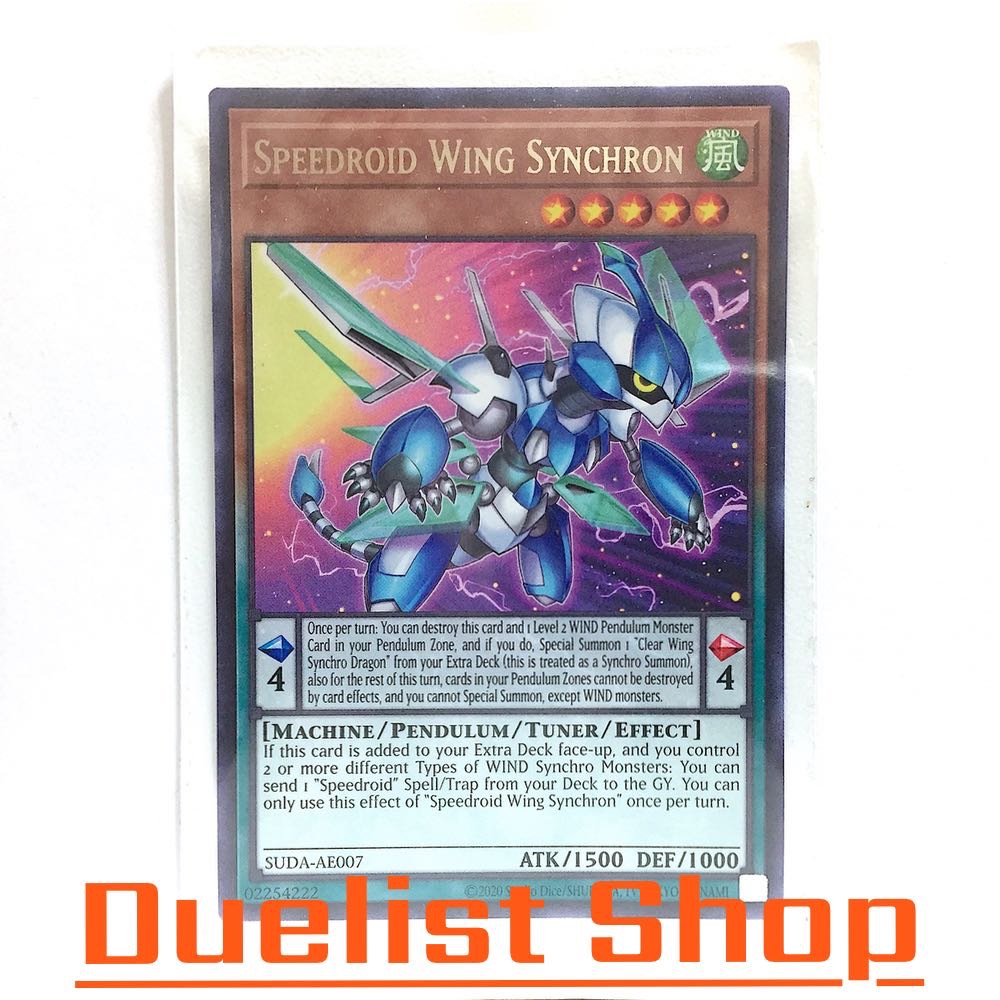Speedroid Wing Synchron (R) Monster Wind Level5 Scale4 [Machine/Pendulum/Tuner/Effect] ชุด SUDA-AE00