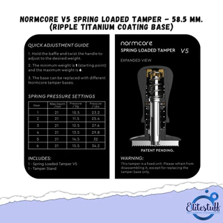 เทมป์เปอร์สปริงปรับแรงกด 6 ระดับ Normcore V5 ขนาด 58.5 มม. ฐานระรอกคลื่นไทเทเนียม PVD (Titanium PVD Coating Ripple Base)