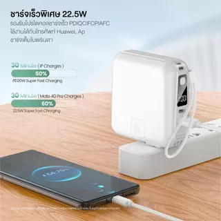 ACMIC A15PD PowerBank 15000mAh สายในตัว Type-C ชาร์จเร็ว PD20W พาวเวอร์แบงค์ QC3.0 รับประกัน 2 ปี
