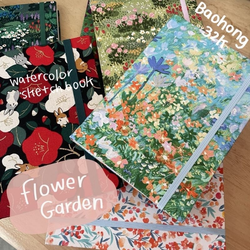 (ลายใหม่)สมุดสีน้ำBaohong 200gsm ขนาด 32K