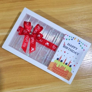 Birthday box กล่องของขวัญใส่เงิน 5 ช่อง พร้อมการ์ด