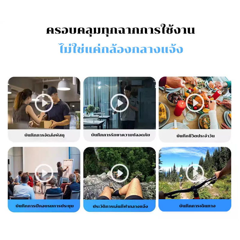 กล้อง action กล้องวิดีโอดิจิตอลขนาดกะทัดรัดรองรับการเชื่อมต่อ WiFi ที่สามารถถ่ายภาพวิดีโอแบบหมุนได้ 180 องศา body camera