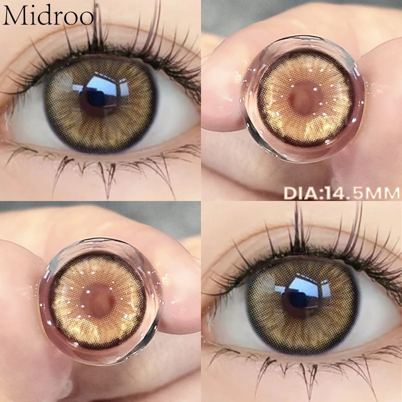 【ของแถมฟรี กล่อง🐱】MIDROO เหมาะกับเมื่อแต่งหน้า เลนส์แฟชั่นเรนเดอร์สีมาก คอนแทคเลนส์สี  ขนาดใหญ่ Mirage Lens 14.5mm