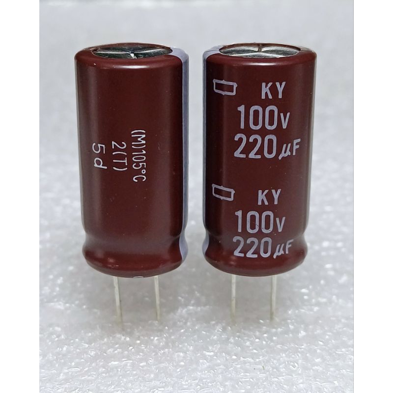 NCC Nippon Chemi-con KY 220uf 100v 105° capacitor ตัวเก็บประจุ คาปาซิเตอร์