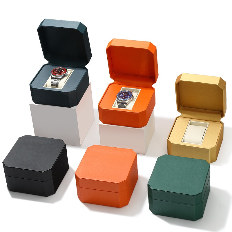 *พร้อมส่ง*กล่องนาฬิกา(หนัง PU แปดเหลี่ยม)กล่องใส่นาฬิกาWatch Boxกล่องเก็บนาฬิกาข้อมือ กล่องใส่เครื่องประดับ