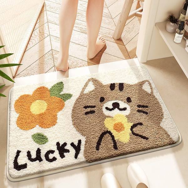ส่งไวพิเศษ ขนาด 60x40 ซม. พรมเช็ดเท้า ลายสัตว์น่ารัก กันลื่น ดูดซับน้ำ ผ้าเช็ดเท้า ร้านไทย ส่งจากกรุงเทพ