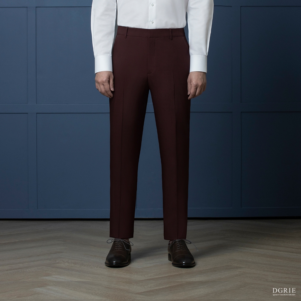 DGRIE PLAY – Play Mahogany Red T/R 2button Pants - กางเกงแดงมะฮอกกานี