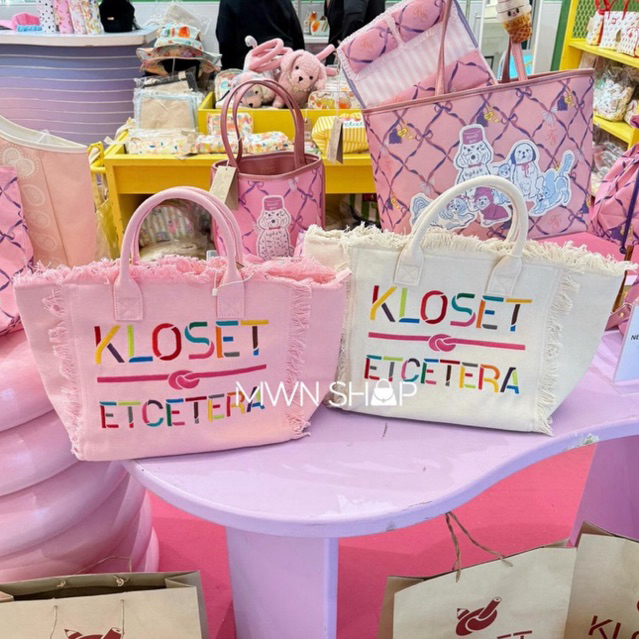 Kloset กระเป๋า มีโค้ดลด30% Signature tote กระเป๋าถือ ของแท้จากชอป